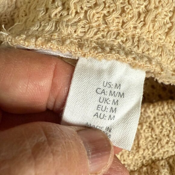 C&C California Crochet Knit Maxi Swim Cover-Up Skirt Womens Medium Beige Beach - Picture 5 of 8